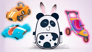 Learn with Cuquin and the Panda Bag cars | Educational videos