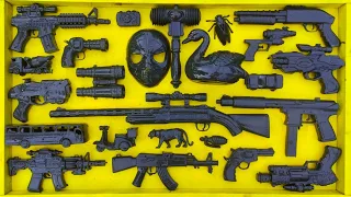 Membersihkan Mainan Nerf Shotgun, Ak47, Assault Rifle, Glock Pistol, Sniper Rifle, M16, Cowboy gun