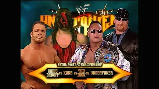 Story of The Rock vs. Chris Benoit vs. Kane vs. The Undertaker | Unforgiven 2000