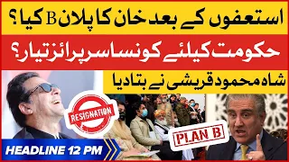 Imran Khan Plan B Revealed By Shah Mahmood Qureshi | BOL News Headlines at 12 PM | PDM Govt Trapped