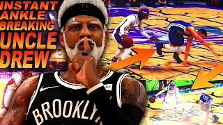 UNCLE DREW INSTANT ANKLE BREAKER CHEAT IN NBA 2K22 BREAKS STEPHEN CURRY (NEW ANKLE BREAKERS IN 2K22)