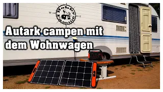 Autark campen mit Wohnwagen & Powerstation | Jackery Explorer 500 + Solar | Hobbyfamilie