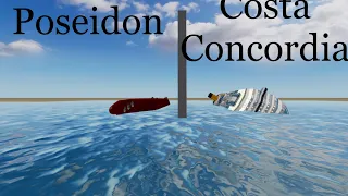 Poseidon and costa Concordia