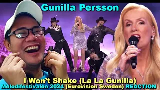 Gunilla Persson - I Won’t Shake (La La Gunilla) - Melodifestivalen 2024 REACTION