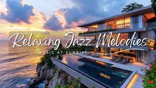 Seaside Smooth Jazz Calm - Relaxing Jazz Music with Luxury Villa - Enjoy Jazz Music at Sunrise☀️