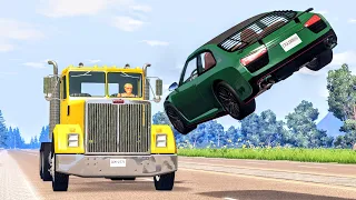 High Speed Traffic Crashes #43 - BeamNG Drive | CrashBoomPunk