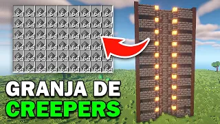 Granja de Creepers (Automática y AFK) - Tutorial Minecraft Java 1.20