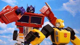 Robosen Programmable Robot Bumblebee & Optimus Prime & Beast War【Transformers Stop Motion Animation】