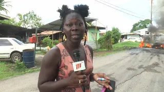 Point Fortin Residents Protest Bad Roads, Unemployment