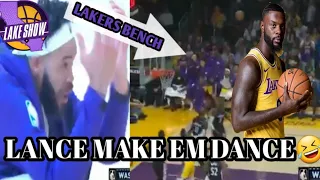 Los Angeles Lakers Goes Crazy after Lance Stephenson Ankle Breaker on Jeff Green