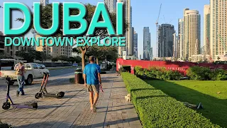 5:30pm Dubai UAE Walkthrough: Explore "STREET LIFE" in Downtown Dubai & DTPC (4.18.24: 4K-UHD)