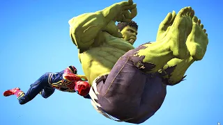 Spider-man vs The Hulk Part 1 Epic Battle - GTA V - King of Gamer