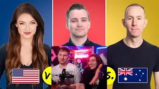 Реакция на American vs. British vs. Australian English | One Language, Three Accents