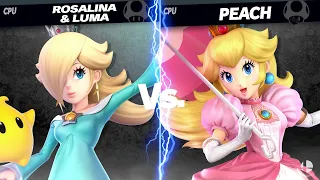 Peach vs Rosalina Stamina Battle!  Super Smash Bros Ultimate! Kapoweee!