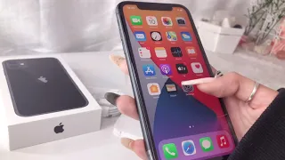 iphone 11 unboxing + asmr customization 2021 | black 64gb ☁️