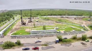 Строительство ЖК «Олимп» Северодвинск. Timelapse 1,5 года за 4 минуты