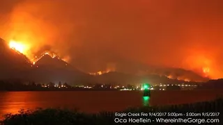 Time-lapse video shows wildfire incinerate forest