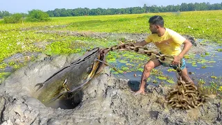 Unbelievable Fishing Technique ❤️ Unique Best Chicken Fishing Video ❤️ Underground Big Fish Catching