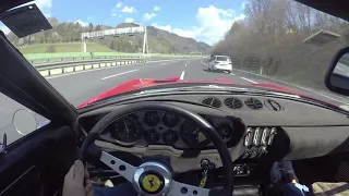 Ferrari 365 GTB/4 Daytona on the Austrian Autobahn Great Sound