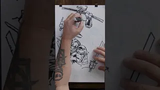 TMNT Creator Draws Ninja Turtles LIVE ✏️ | Teenage Mutant Ninja Turtles #Shorts