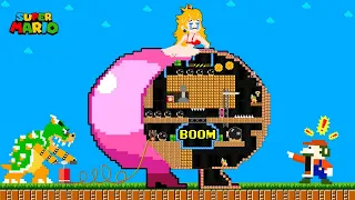 Mario vs The Giant BIG SIZED BUTT Princess Peach Maze - If Mario love Peach | Game Animation