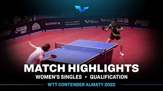 Wu Yangchen vs Zhu Ziyu | WS | WTT Contender Almaty 2022 (Qual)