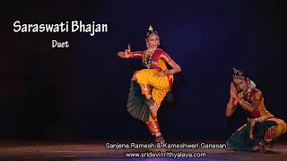 Melodious Saraswati Bhajan by Sanjena Ramesh & Kameshweri Ganesan - Sridevi Nrithyalaya - Dance