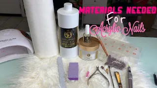 Materials Needed For Acrylic Nails | Nails For Beginners | Things to do nails at home