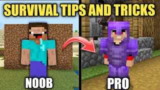 BEST SURVIVAL TIPS AND TRICKS WHICH MAKE YOU PRO IN MINECRAFT || MINECRAFT SURVIVAL TIPS AND TRICKS