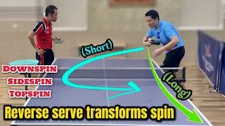 How to change the spin of reverse serve and serve short and long | Ti Long tutorial & fixes