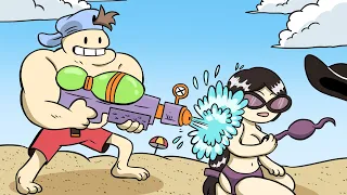 Jock has Fun on a Beach | Nerd and Jock (Comic Dub)