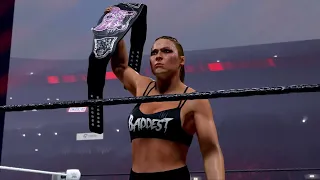 Rhea Ripley Cant Believe What Ronda Rousey  did to her WWE 2K23 Championship fight