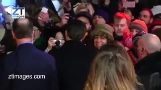 Leonardo DiCaprio signs autographs The Revenant film premiere Empire Cinema in London, UK.