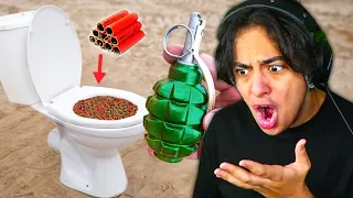 1000 GRENADES vs TOILETTE ! (explosion de fou)