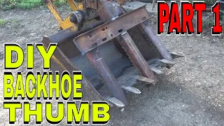 DIY Backhoe Thumb part 1 (scrap metal build)