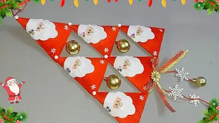 New Christmas Tree Making idea with simple materials | DIY budget Friendly Christmas craft idea 17