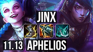 JINX & Rakan vs APHELIOS & Thresh (ADC) | Rank 2 Jinx, 15/1/6, Legendary | KR Challenger | v11.13