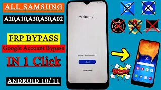 Samsung A10,A20,A30,A50,A02 Frp Bypass Android 10/12 | All Samsung  Google Bypass Without PC 2024