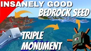 Best Minecraft Seed for Bedrock: Triple Monument Mushroom Island Mesa & LOTS More (Avomance 2020)