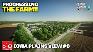 CONTRACT WORK TO HELP PROGRESS THE FARM!! Iowa Plains View FS22 Timelapse Ep 8