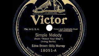 1916 Play A Simple Melody - Billy Murray & Elsie Baker (as ‘Edna Brown’)