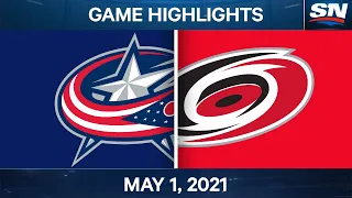 NHL Game Highlights | Blue Jackets vs. Hurricanes – May 1, 2021