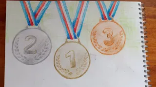 Нарисовать Медали / Как Нарисовать Медали за Победу в Спорте / Нарисовать Медаль / Нарисовать Спорт