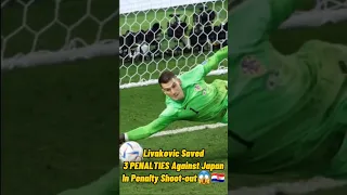 Croatia GK Saves 3 PENALTIES Vs Japan😱🧤#shorts #football #soccer #worldcup