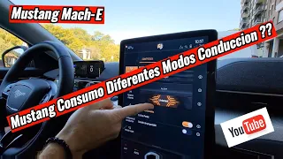 ⛽​👌🏻​ FORD Mustang Mach-e ⛽​ CONSUMO Diferentes Modos conducción