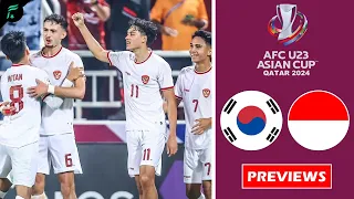 🔴 KOREA REPUBLIC 🇰🇷 VS INDONESIA 🇮🇩 - AFC U23 Asian Cup Qatar 2024 Quarter-Finals Previews ✅, Live ❌