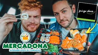 Experimentámos SUSHI de SUPERMERCADO: Mercadona VS Pingo Doce 🍣