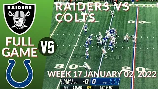 🏈Las Vegas Raiders Vs Indianapolis Colts Week 17 NFL 2021-2022 Full Game Watch Online, Football 2021