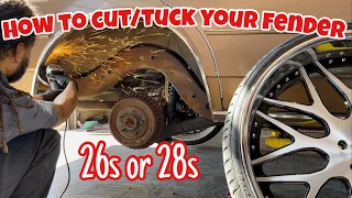 1989 CHEVY CAPRICE HOW TO CUT AND TUCK YOUR FENDER