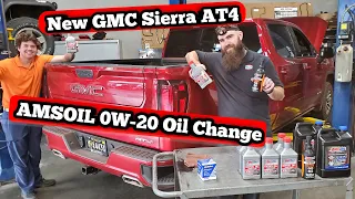 New GMC Sierra AT4 3 L Duramax Changing to AMSOIL 0W-20 diesel oil